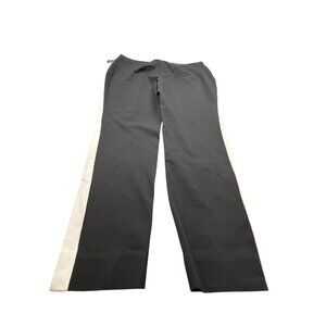 Crown & Ivy Womens Black & White Side Stripe Pants Size 14 Office Dress Casual
